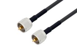 PE3W00196/HS - UHF Male to UHF Male Low Loss Cable Using LMR-195 Coax with HeatShrink