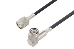 PE3W00242 - TNC Male to TNC Male Right Angle Low Loss Cable Using LMR-200 Coax