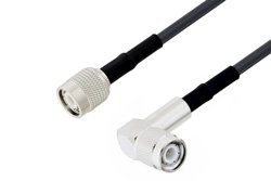 PE3W00242LF/HS - TNC Male to TNC Male Right Angle Cable Using LMR-200 Coax, RoHS