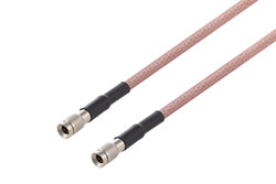 PE3W00253/HS - 1.0/2.3 Plug to 1.0/2.3 Plug Cable Using RG142 Coax with HeatShrink