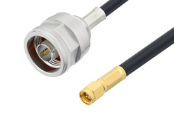 PE3W00261LF - SMA Male to N Male Cable Using LMR-240 Coax, RoHS