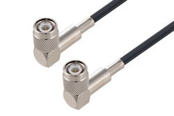 PE3W00266 - TNC Male Right Angle to TNC Male Right Angle Low Loss Cable Using LMR-200 Coax