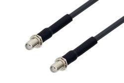 PE3W00446/HS - SMA Female Bulkhead to SMA Female Bulkhead Low Loss Cable Using LMR-195 Coax with HeatShrink