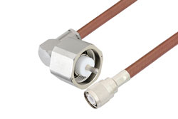 PE3W00589 - LC Male Right Angle to HN Male Cable Using RG393 Coax