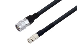 PE3W00637 - Clamped N Male to BNC Male Low Loss Cable Using LMR-400 Coax