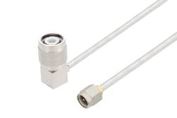 PE3W00762 - SMA Male to TNC Male Right Angle Cable Using PE-SR402FL Coax