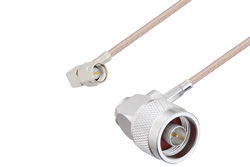 PE3W01010 - SMA Male Right Angle to N Male Right Angle Cable Using RG316 Coax