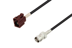 PE3W01106 - Bordeaux FAKRA Jack to TNC Female Cable Using LMR-100 Coax
