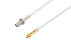 PE3W01224 - SMA Female Bulkhead to MMCX Plug Cable Using RG188-DS Coax