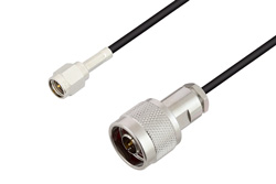 PE3W01260 - SMA Male to N Male Cable Using LMR-100 Coax