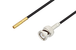 PE3W01264 - MMCX Jack to BNC Male Cable Using PE-C100-LSZH Coax