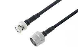 PE3W01440 - N Male to BNC Male Low Loss Cable Using LMR-200-UF Coax with Times Microwave Components