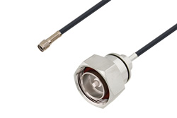 PE3W01554 - Reverse Polarity SMA Male to 7/16 DIN Male Cable Using LMR-195 Coax