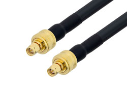 PE3W01582/HS - SMA Male to SMA Male Low Loss Cable Using LMR-400-DB Coax with HeatShrink