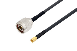 PE3W01626LF/HS - N Male to SMA Male Cable Using LMR-240-UF Coax with HeatShrink, LF Solder