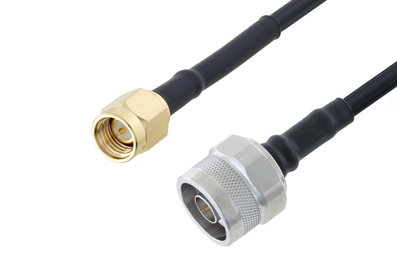 PE3W01661/HS - SMA Male to N Male Cable Using LMR-200 Coax