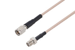 PE3W01703/HS - SMA Male to SMA Female Cable Using RG316 Coax with HeatShrink
