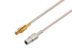 PE3W01727 - 75 Ohm MCX Plug to 75 Ohm Mini SMB Plug Cable Using 75 Ohm RG179 Coax