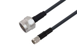 PE3W01852 - SMA Male to N Male Low Loss Cable Using LMR-195 Coax