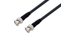 PE3W01878/HS - BNC Male to BNC Male Low Loss Cable Using LMR-240-DB Coax with Times Microwave Components with HeatShrink