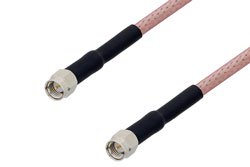 PE3W01941/HS - SMA Male to SMA Male Cable Using RG303 Coax with HeatShrink