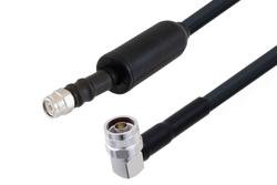 PE3W01954/WP - Waterproof IP68 N Male (Plug) Right Angle to TNC Male (Plug) Low Loss Cable Using LMR-400 Coax with Times Microwave Components
