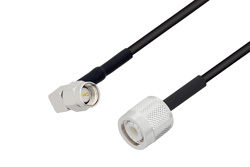 PE3W01985 - SMA Male Right Angle to TNC Male Cable Using LMR-100 Coax