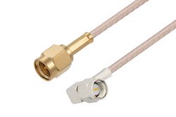 PE3W02022 - SMA Male to SMA Male Right Angle Cable Using RG316 Coax