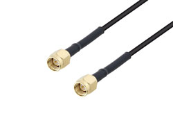 PE3W02034/HS - SMA Male to SMA Male Cable Using RG174 Coax with HeatShrink