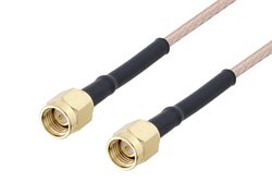 PE3W02070/HS - SMA Male to SMA Male Cable Using RG316 Coax with HeatShrink