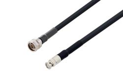 PE3W02081/HS - N Male to BNC Male Low Loss Cable Using LMR-400-UF Coax with HeatShrink
