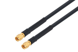 PE3W02253/HS - Reverse Polarity SMA Male to Reverse Polarity SMA Male Cable Using LMR-240-DB Coax with HeatShrink