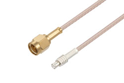 PE3W02270 - SMA Male to MCX Plug Cable Using RG316 Coax