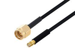PE3W02297 - SMP Female to SMA Male Cable Using PE-SR405FLJ Coax