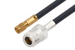 PE3W02539 - N Female to SMA Male Low Loss Cable Using LMR-240-DB Coax