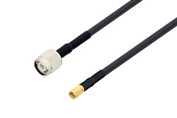PE3W02658/HS - SMA Male to TNC Male Cable Using LMR-240-UF Coax with HeatShrink