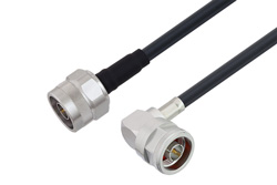 PE3W02683LF - N Male to N Male Right Angle Cable Using LMR-240 Coax, LF Solder, RoHS