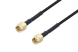 PE3W02685/HS - SMA Male to SMA Male Low Loss Cable Using LMR-100 Coax with HeatShrink