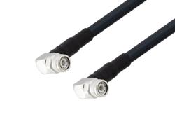 PE3W02803/PH180 - TNC Male Right Angle to TNC Male Right Angle Low Loss Cable Using LMR-400-UF Coax with Times Microwave Components and 180 Deg. Clock
