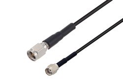 PE3W02856 - SMA Male to Reverse Polarity SMA Plug Low Loss Cable Using LMR-100 Coax