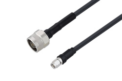 PE3W03063 - SMA Male to N Male Low Loss Cable Using LMR-240-UF Coax with Times Microwave Components