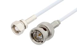 PE3W03170 - 75 Ohm SMC Plug to 75 Ohm BNC Male Cable Using 75 Ohm RG187 Coax