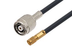PE3W03304 - SMA Male to Reverse Polarity TNC Plug Low Loss Cable Using LMR-240-DB Coax