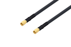 PE3W03353LF/HS - SMA Male to SMA Male Low Loss Cable Using LMR-240-DB Coax with HeatShrink, LF Solder