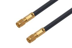 PE3W03353LF - SMA Male to SMA Male Low Loss Cable Using LMR-240-DB Coax , LF Solder