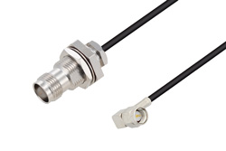 PE3W03417 - TNC Female Bulkhead to SMA Male Right Angle Cable Using RG174 Coax