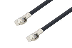PE3W03432 - Fire Rated Reverse Polarity SMA Plug RA to Reverse Polarity SMA Plug RA Low Loss Cable Using LMR-195-FR Coax