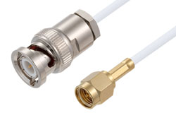 PE3W03670 - BNC Male to SMA Male Cable Using RG188 Coax