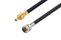 PE3W03851 - SMA Male to N Male Low Loss Cable Using PE-C400 Coax