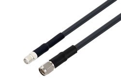 PE3W04116/HS - Fire Rated SMA Female to SMA Male Low Loss Cable Using LMR-195-FR Coax with HeatShrink